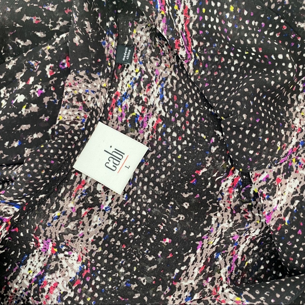 CAbi Paris Long Sleeve Blouse Size L - Picture 8 of 9